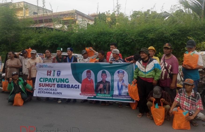 Cipayung Sumut Bareng BUMN Berbagi Ratusan Paket Sembako di Medan